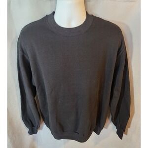 Vintage Jerzees Crewneck Sweatshirt Mens Medium Made in USA Blank‎ Black NWT